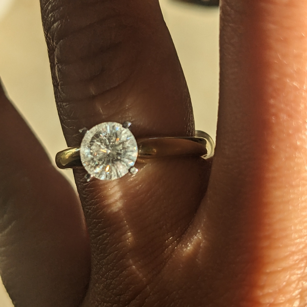 1ct 14kt yellow gold diamond ring